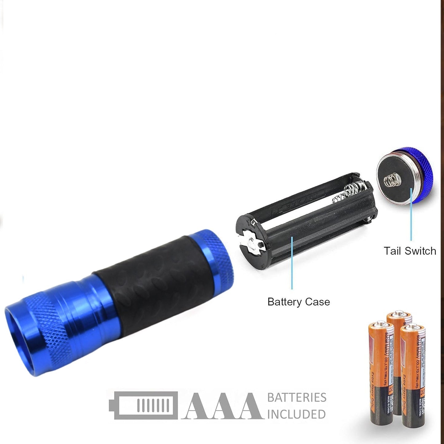 Portable Mini Torch, Super-Bright Mini 14 LED Bulb Pocket Torches - Torch Flashlight for Camping, Hiking, DIY, Travelling, Outdoors and More 3 Battery operated (Battery not included / 1 pc) Your Brand