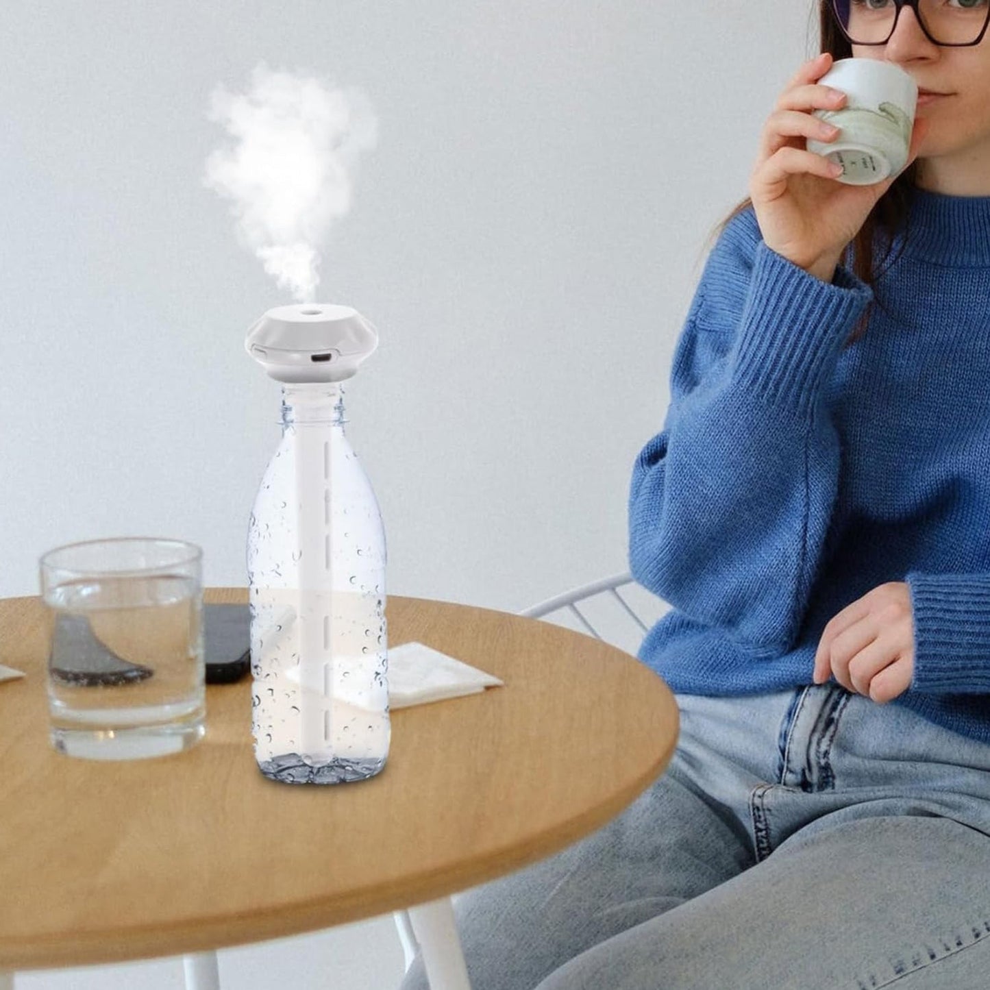 Mini Portable USB Humidifier – Quiet Cool Mist for Car, Home, Office, Travel (1 Pc) Your Brand