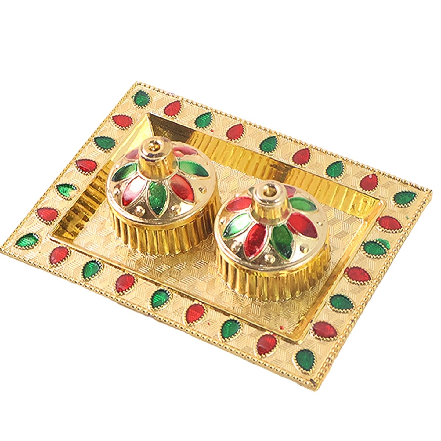 Rakasha Bandhan Special Puja Thali, Kumkum Thali Holder, Pooja Return Gift, Indian Housewarming Gifts, Brother / Bhai / Bhabhi / Sister / Family for Rakshabandhan, Diwali Your Brand