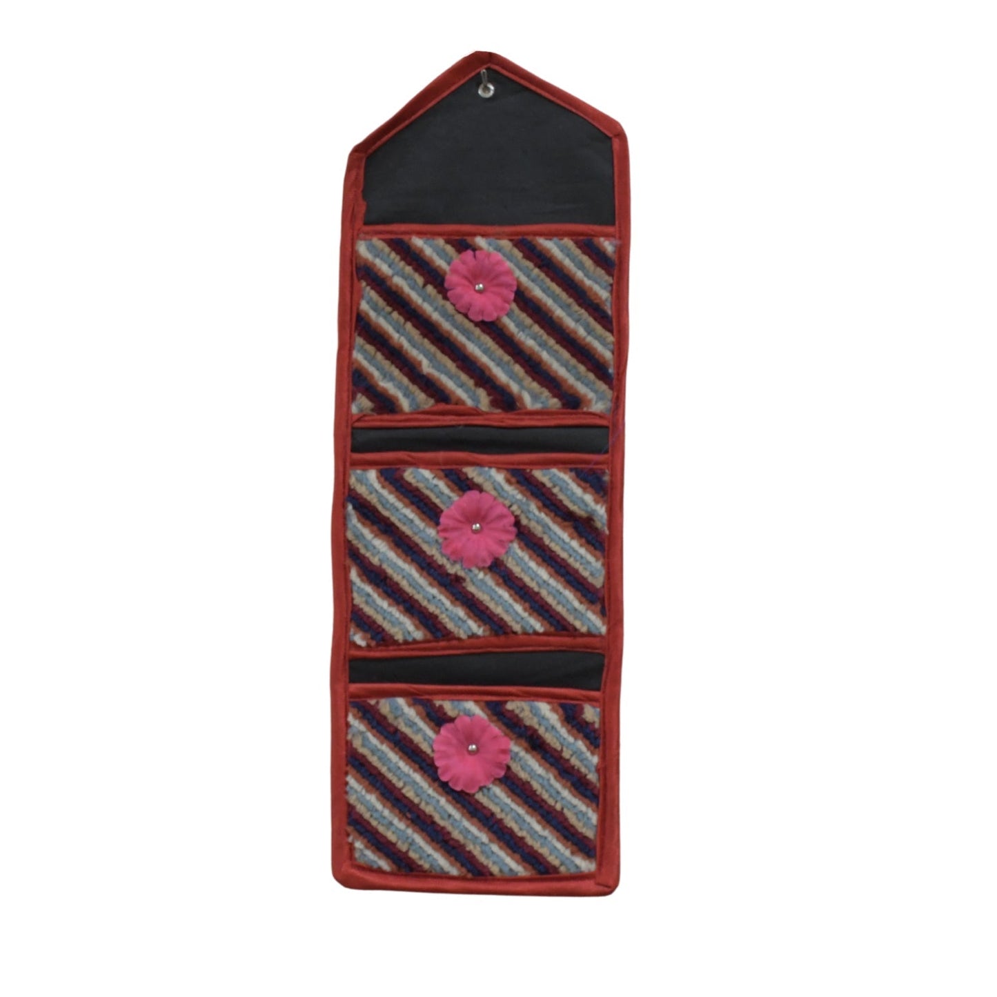 Foldable Hanging Organizer with 3 Pockets - Wall Hanging Letter Holder Your Brand