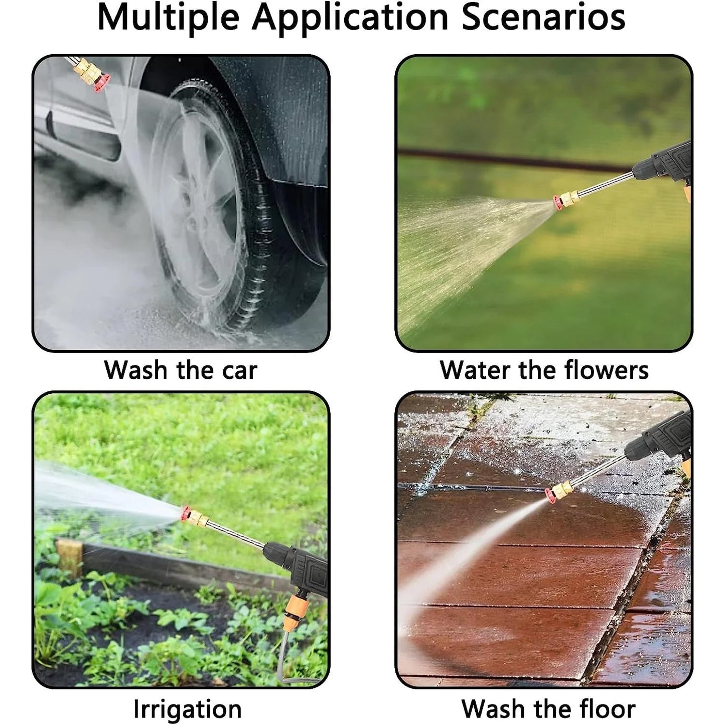 48V Car Washer Gun, Water Spray Gun, Car washing Kit (48V / With Small Box / Single Battery Operated)) Your Brand