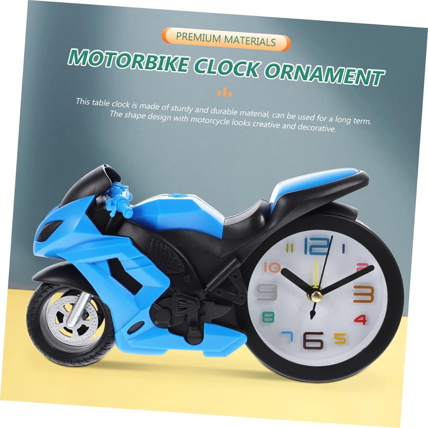 Retro Motorcycle Alarm Clock – Novelty Bike Engine Style Desk Clock Your Brand
