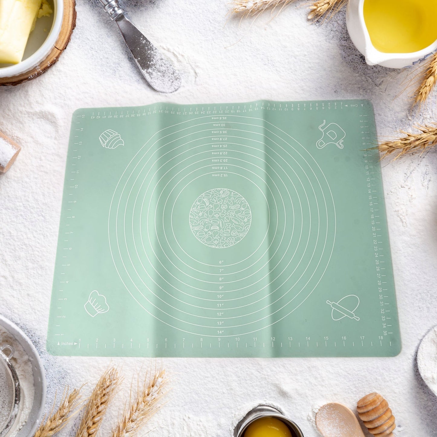 Mat, Rolling Baking Mat with Measurements (50×40 Cm) Your Brand