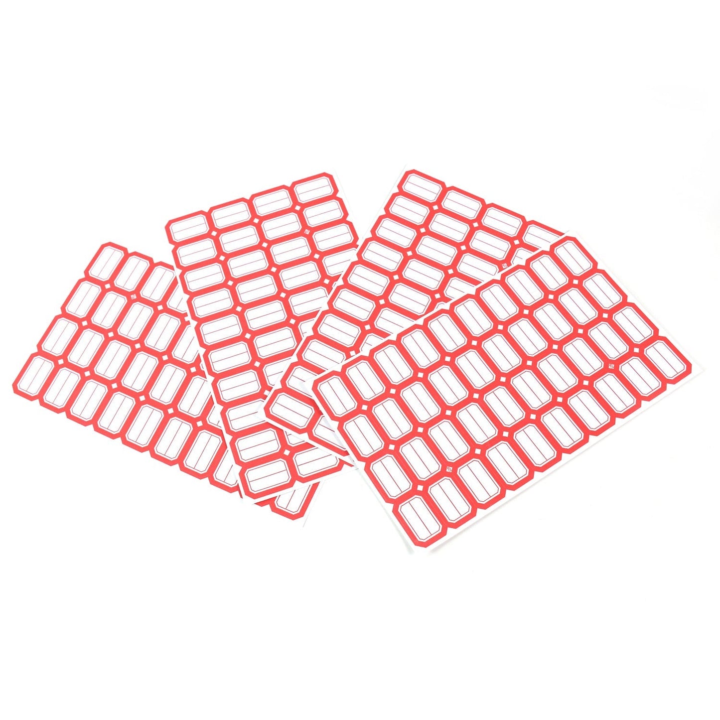 Multipurpose Blank Label Sticker Sheets Red Border Self-Adhesive Writable Stickers for Bottles (50 Sheet) Your Brand