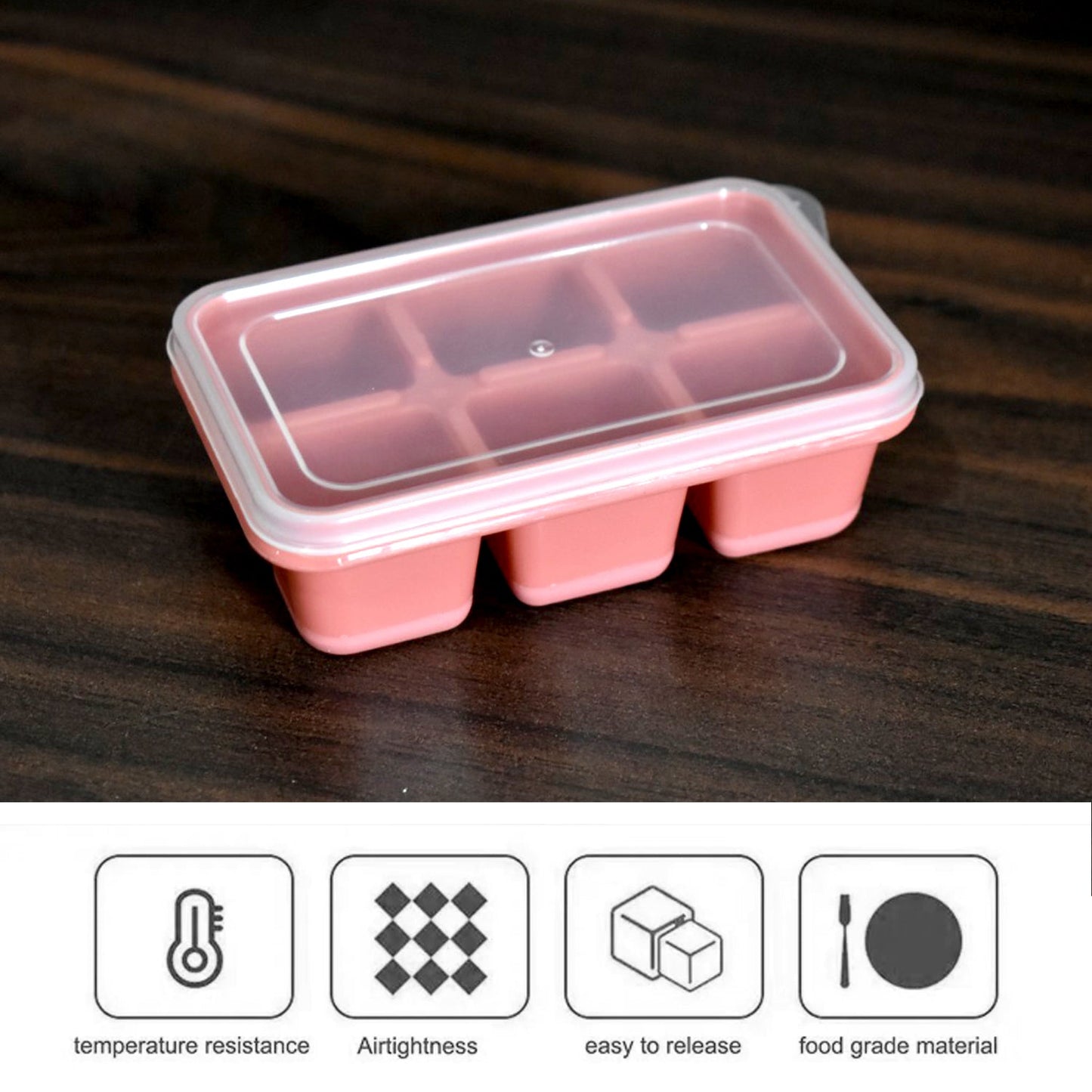 6-Cavity Silicone Ice Tray – Ideal for Kitchen & Home Use Your Brand