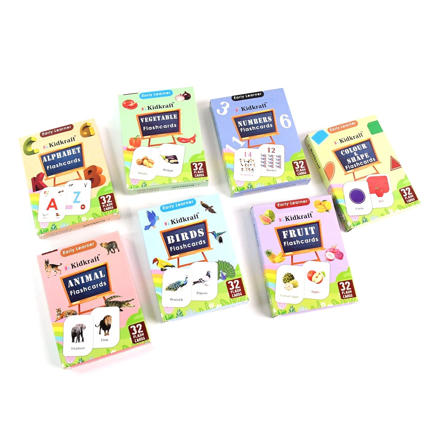7-in-1 Kidkraft Early Learner Flashcard Combo Set ( 224 PC CARD) Your Brand