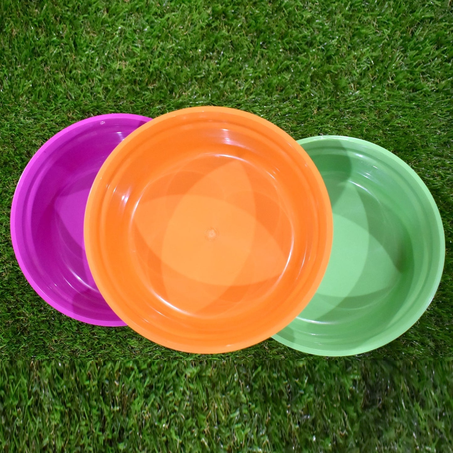 Household Storage Plastic Round Bowl / Tub / Basket / Bucket set - Pack of 3 Your Brand