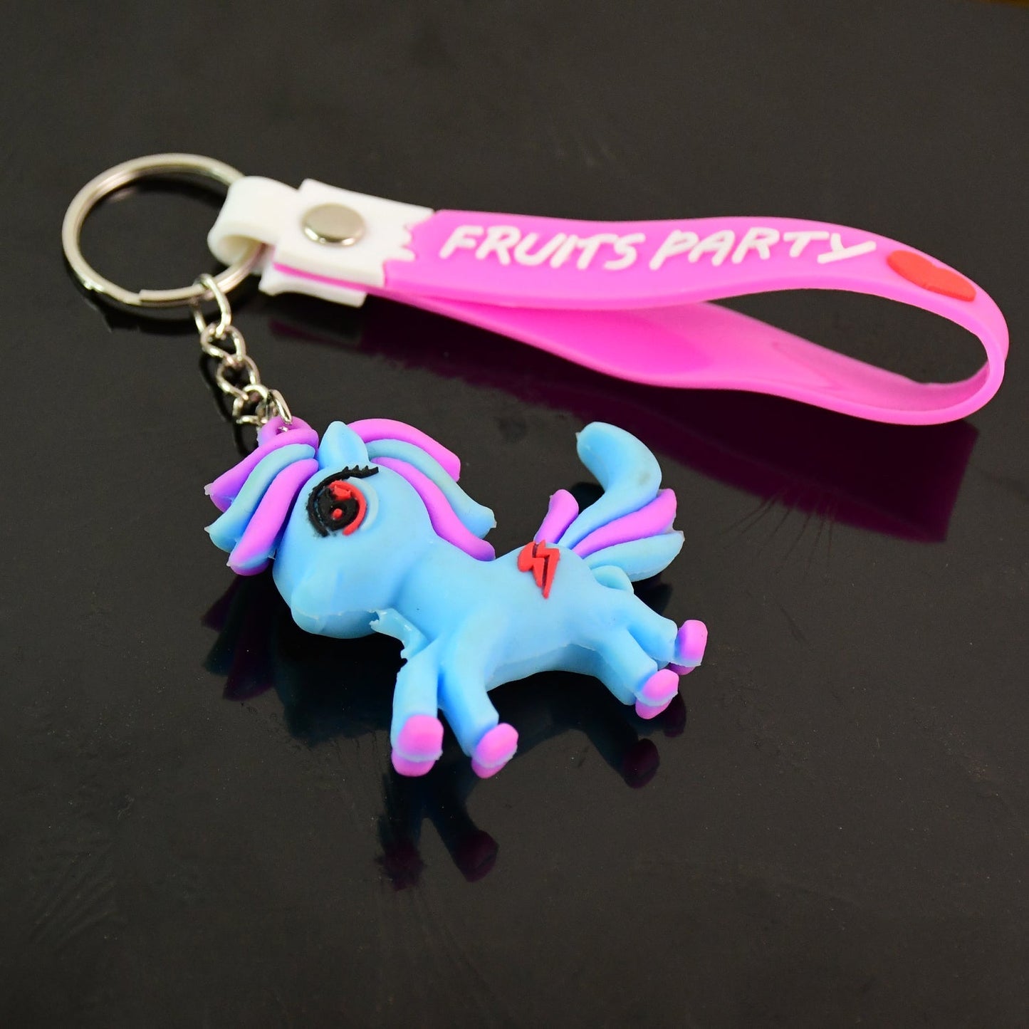 Cute Cartoon Unicorn Keychain with Silicone Strap (1 Pc / Mix design) Your Brand