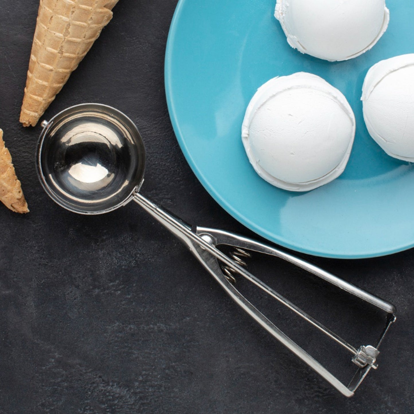 Premium Stainless Steel Ice Cream Scoop with Trigger Release –Approx 70 ML Capacity Your Brand
