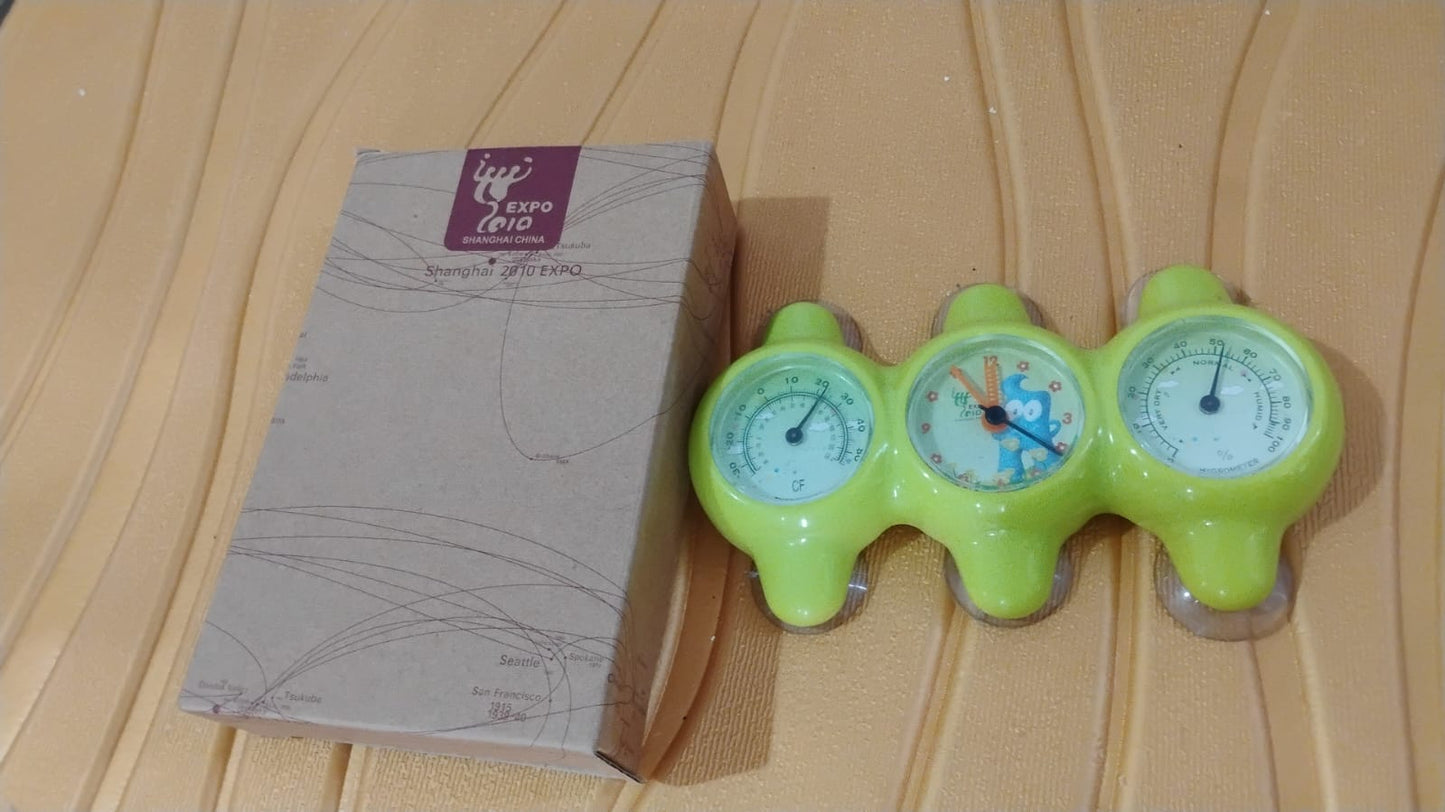 Plastic 3 in 1 Precision Desktop Clock (1 Pc) Your Brand