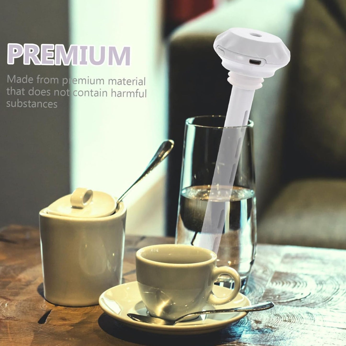 Mini Portable USB Humidifier – Quiet Cool Mist for Car, Home, Office, Travel (1 Pc) Your Brand