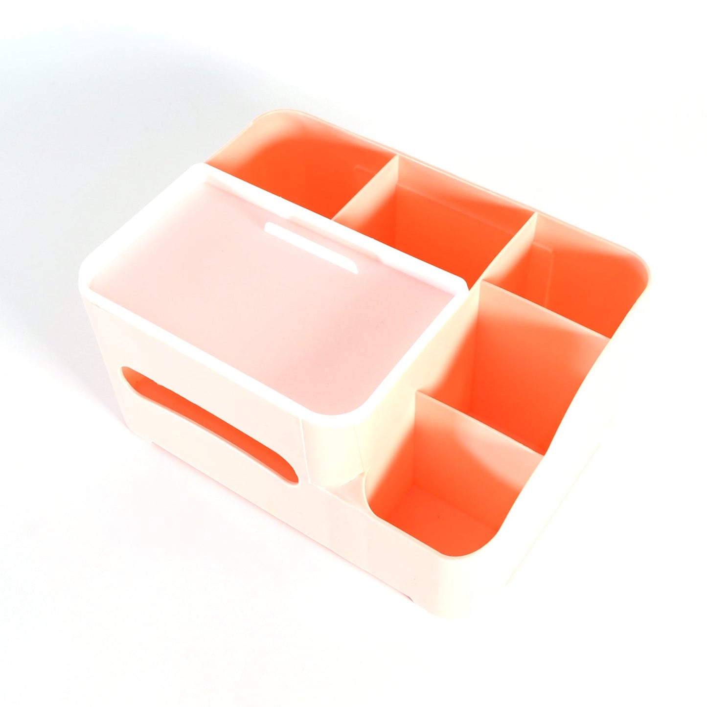 6-Compartment Desk Organizer – Multi-Function Storage for Tissue, Stationery, Remote & Mobile (Home/Office) Your Brand