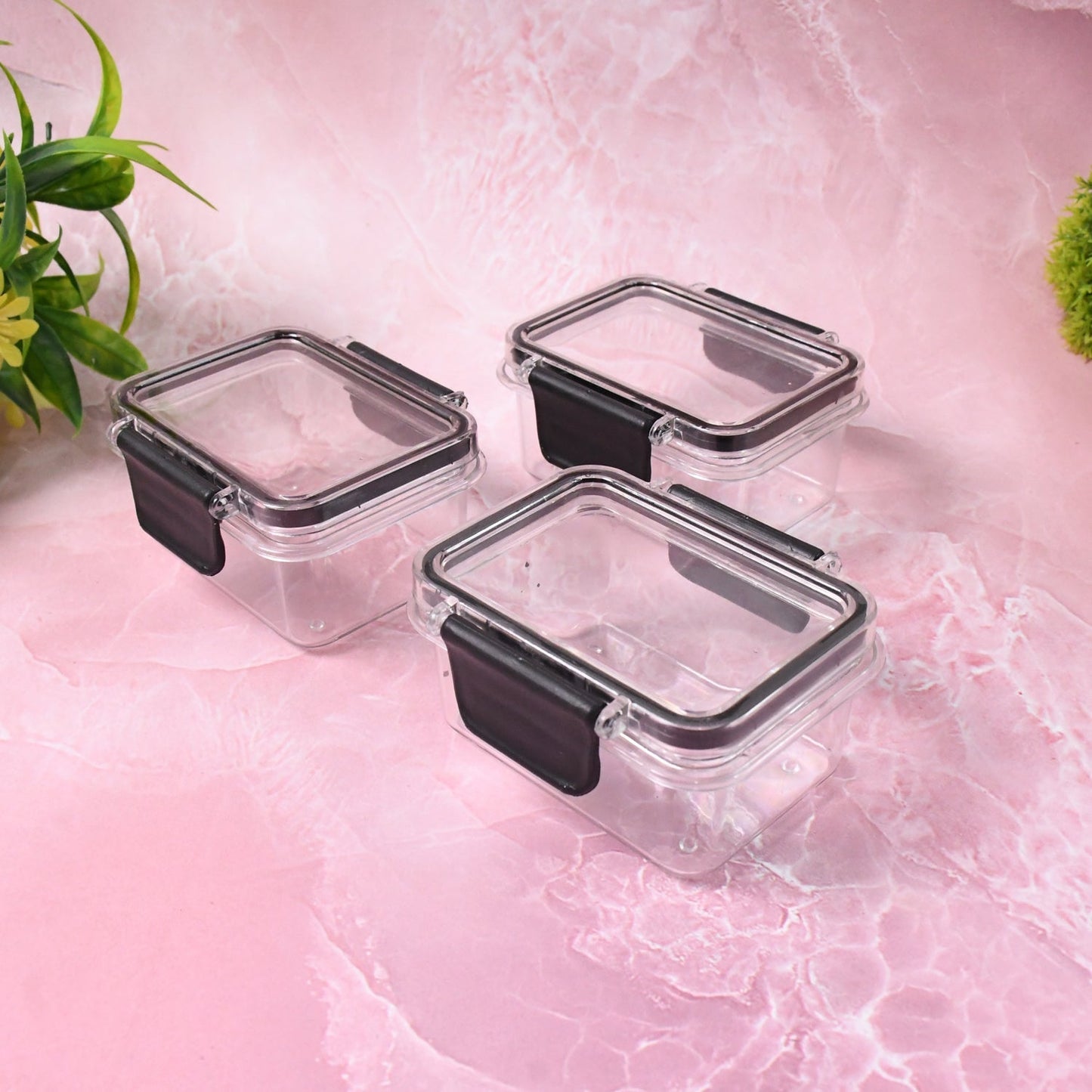 Kitchen Storage Container with Air Seal Lock Lid (3 Piece Set / 250 ML) Your Brand