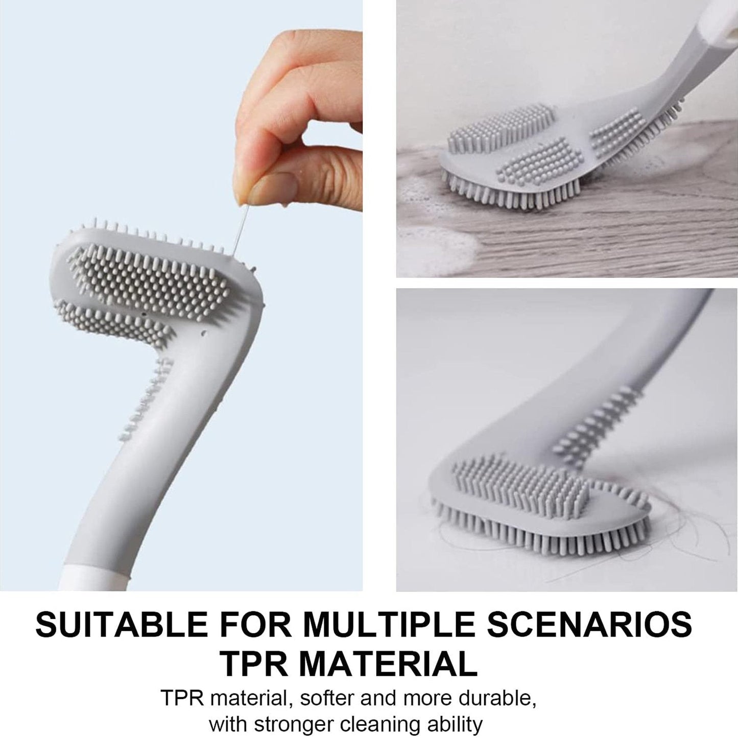 6059A Golf Shape Toilet Cleaner Brush with Long Handle and Silicone Head for Bathroom Cleaning