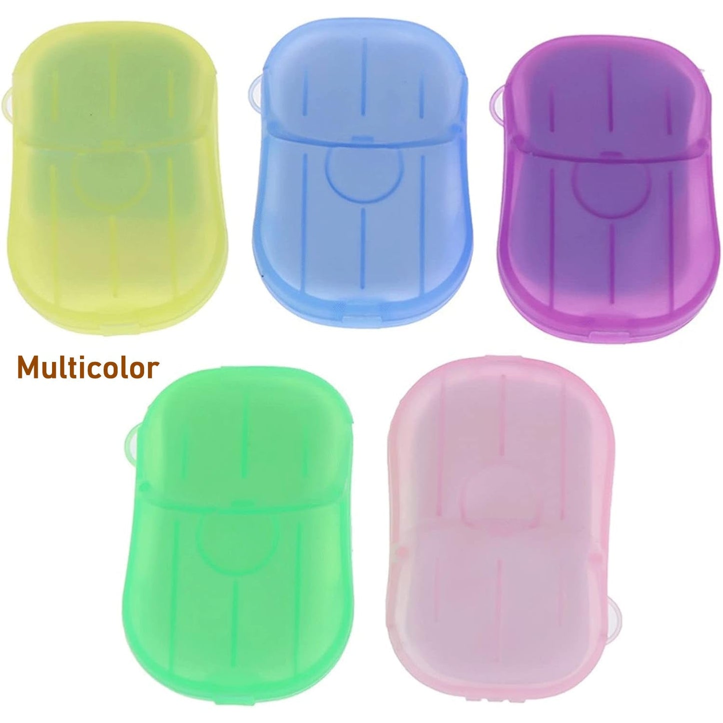 Travel Paper Soap Sheet with Mini Box (20 Sheets in a Pack Approx / Mix Color) Your Brand