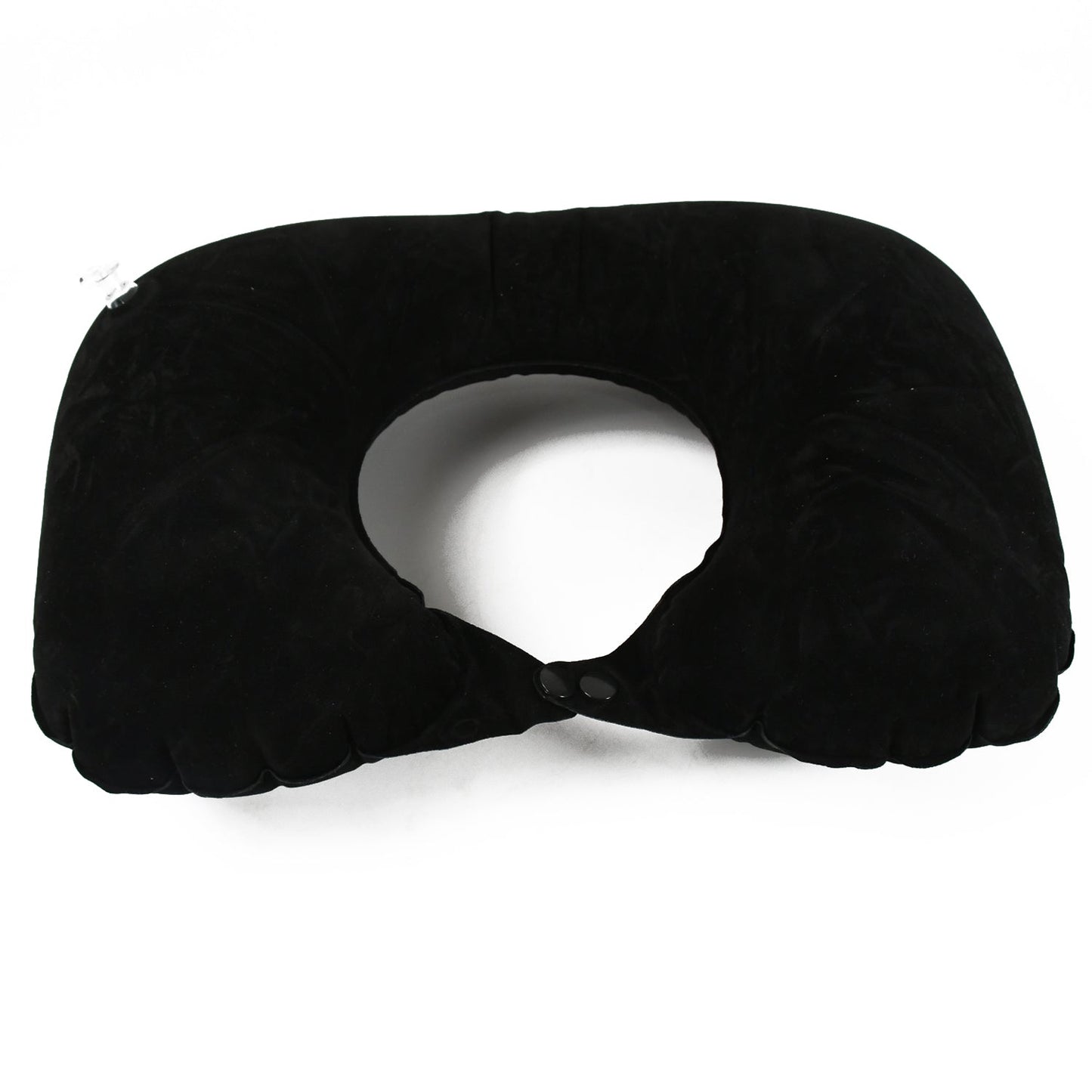 8512 3 in 1 Comfortable Travel Sleeping Kit, Neck Pillow, Eye Mask & Ear Plug Set Inflatable Plane Sleeping Pillow Head Neck Support Pillows for Travel Airplane Office, Black Your Brand