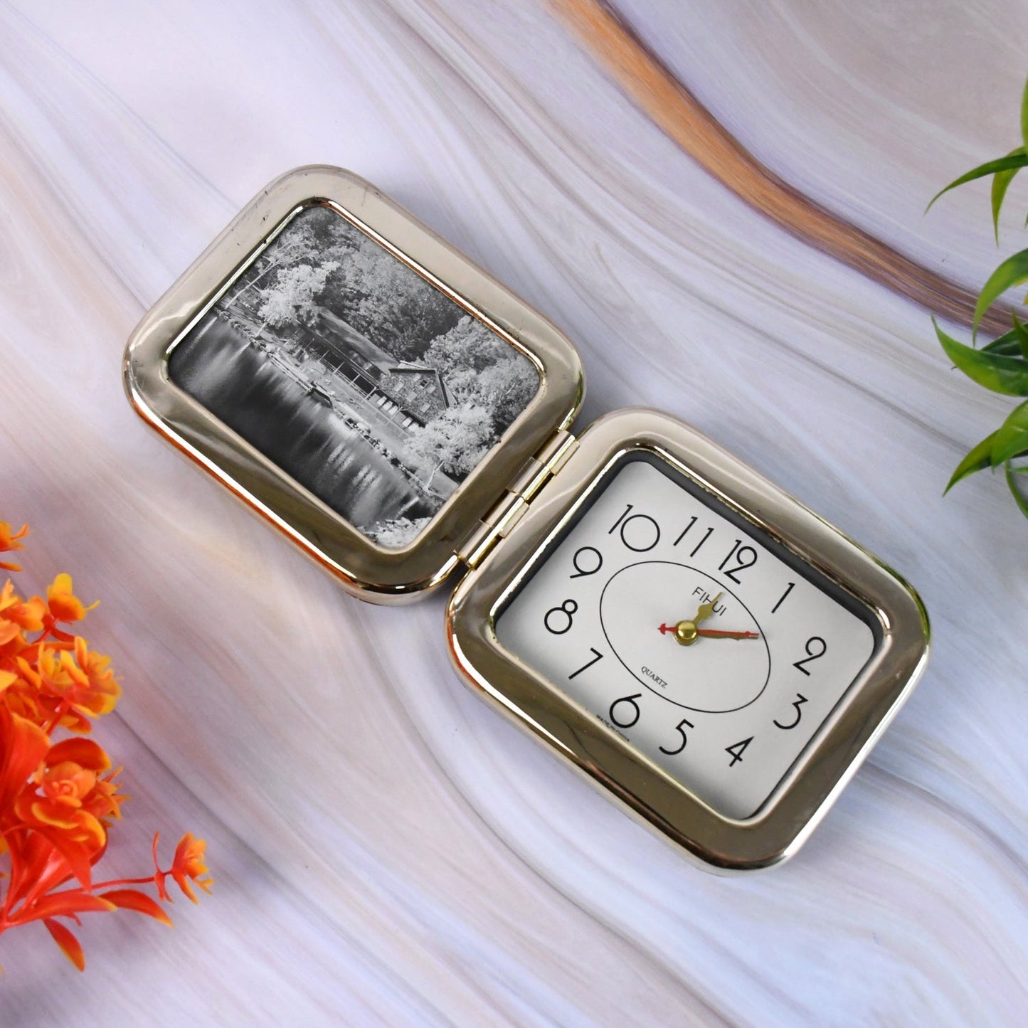Plastic Foldable Desk Clock (1 Pc / With Box) Your Brand