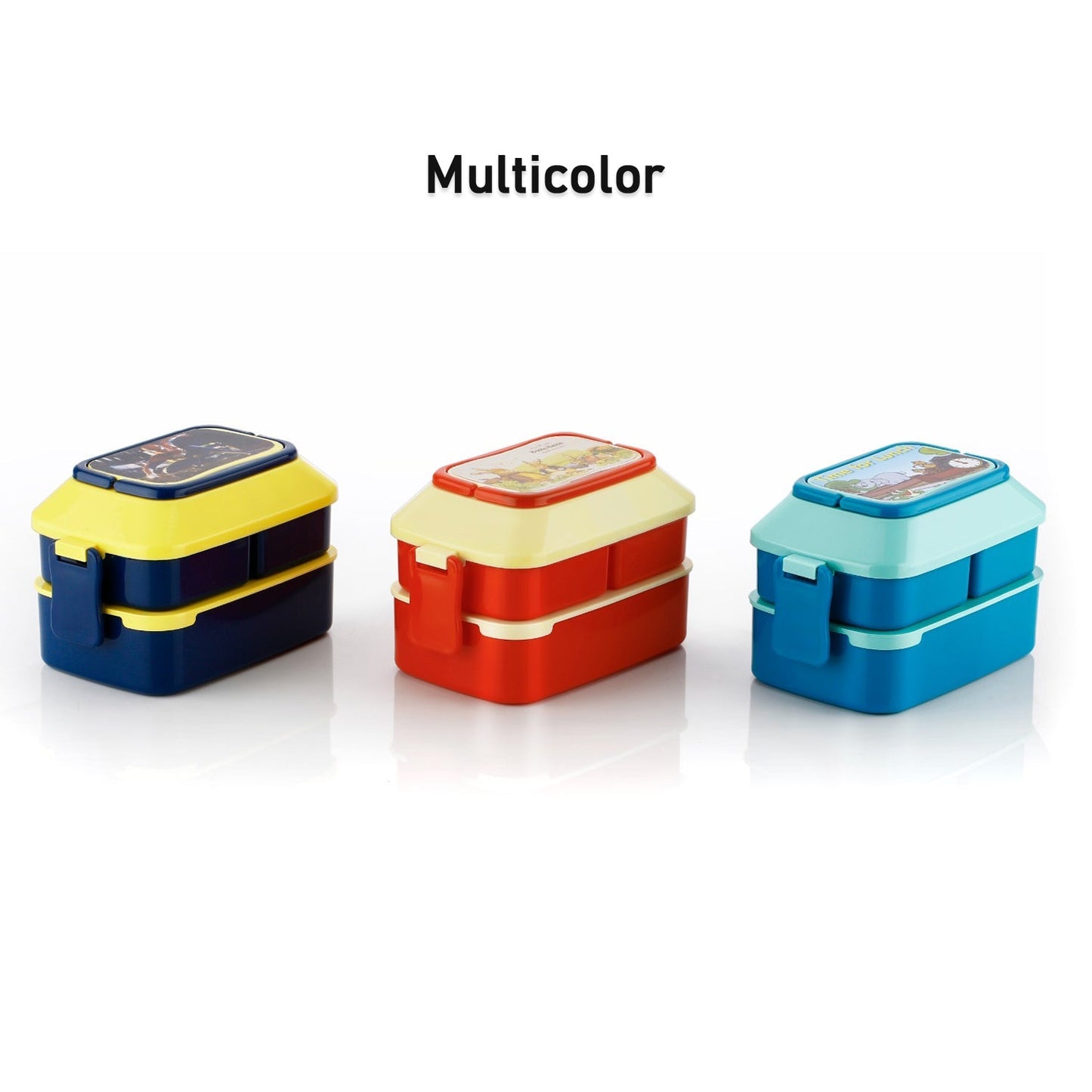 5621 Double Layer Lunch Box Stylish Lid Lunch Box With Fork & Spoon Lunch Box For Children School Lunch Box Your Brand