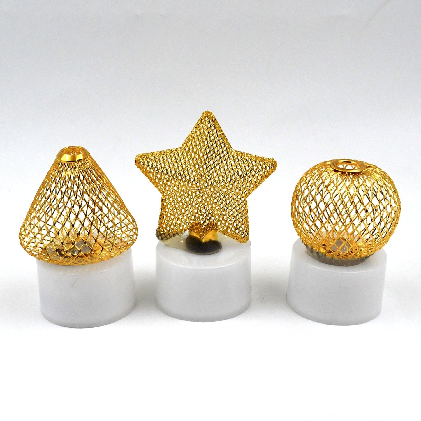 Flameless and Smokeless Decorative Candles Acrylic Led Tea Light Candle for Gifting, House, Light, Diwali (3 Pc Set) Your Brand