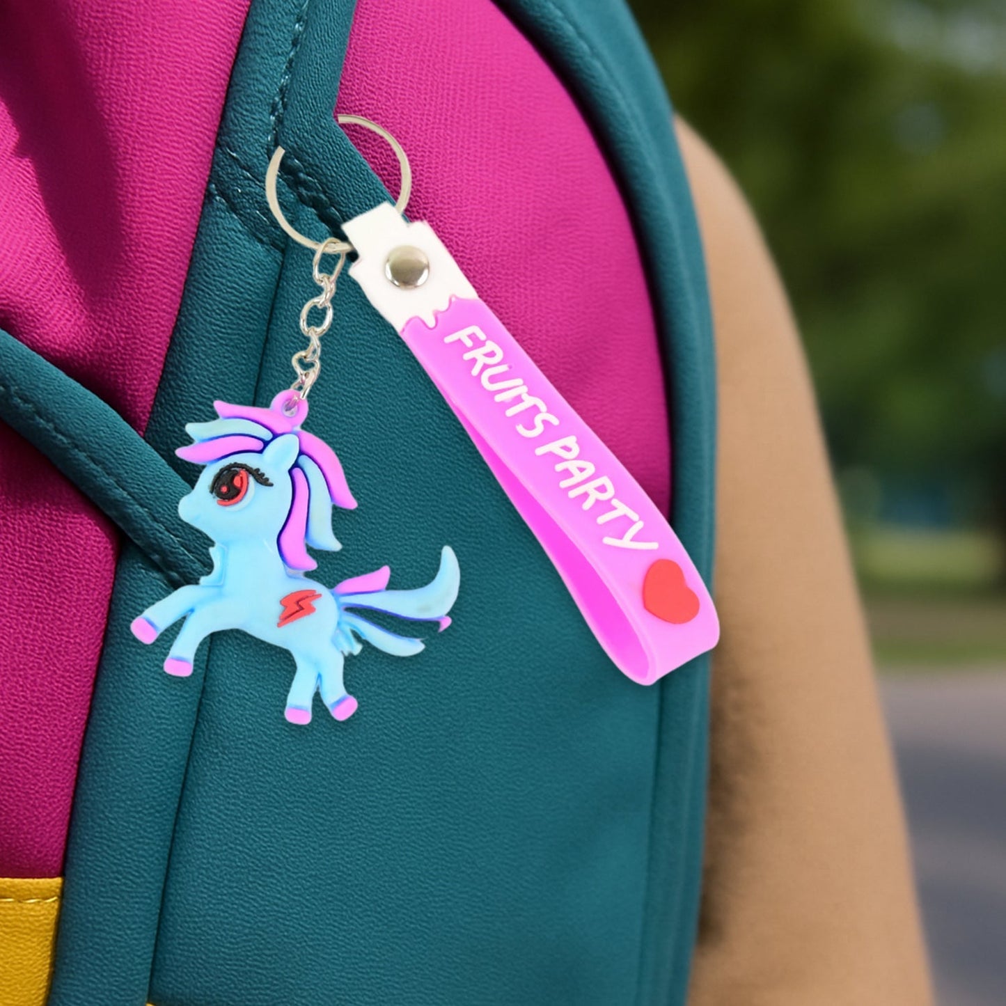 Cute Cartoon Unicorn Keychain with Silicone Strap (1 Pc / Mix design) Your Brand