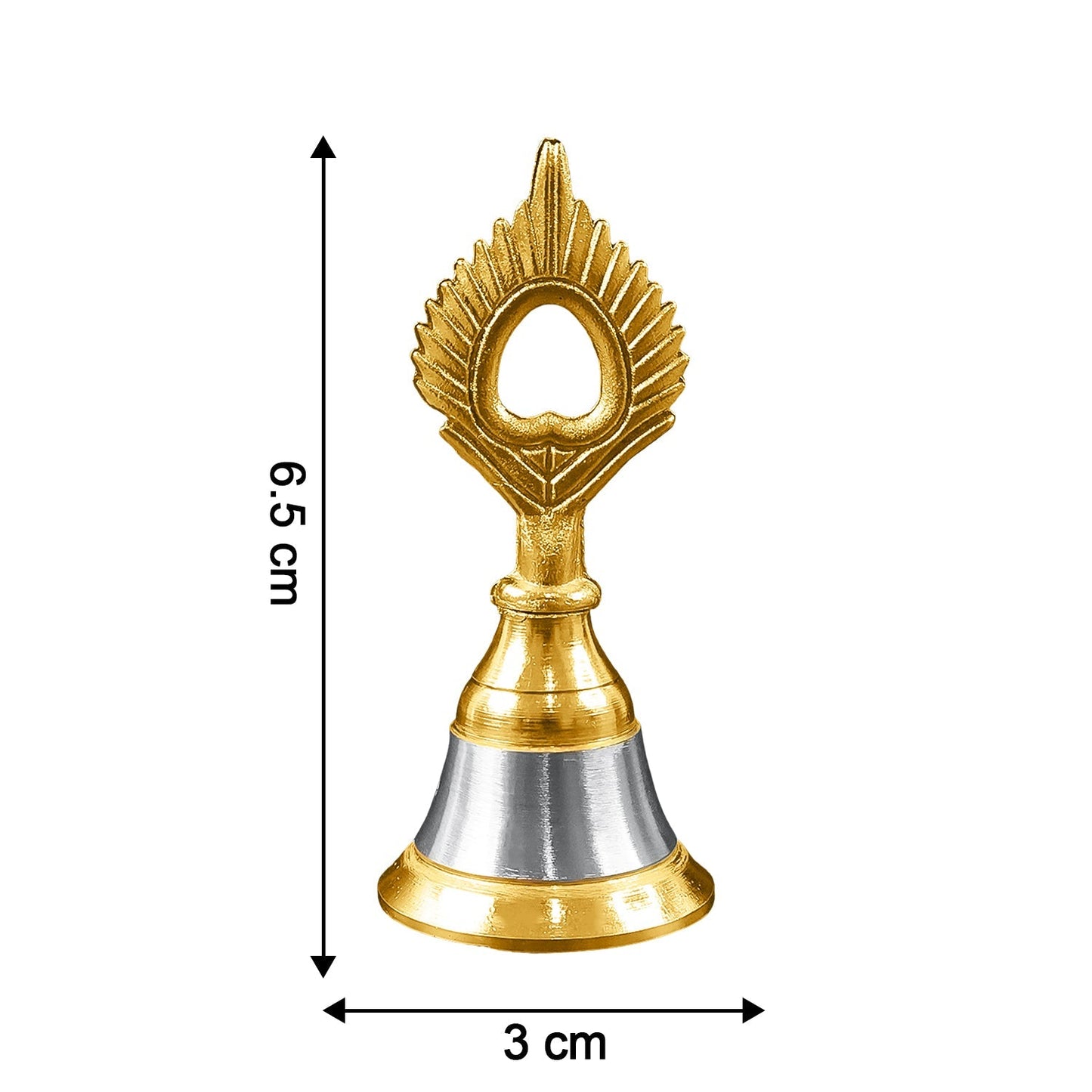 Brass and Steel Temple Ghanti (Pooja Bell) – Decorative Spiritual Accessory Your Brand