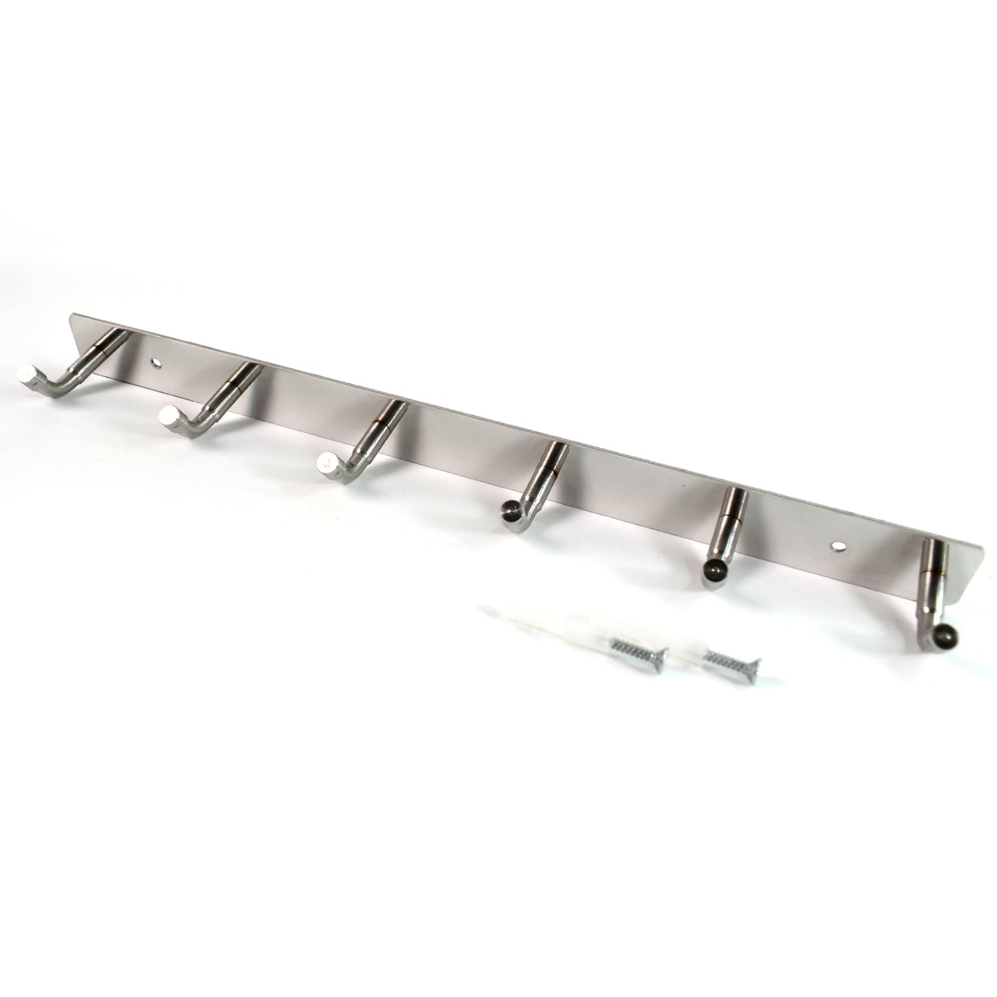 Stainless Steel Wall Mounted Coat 6 Hook Rack (32x3 / 1Pc) Your Brand