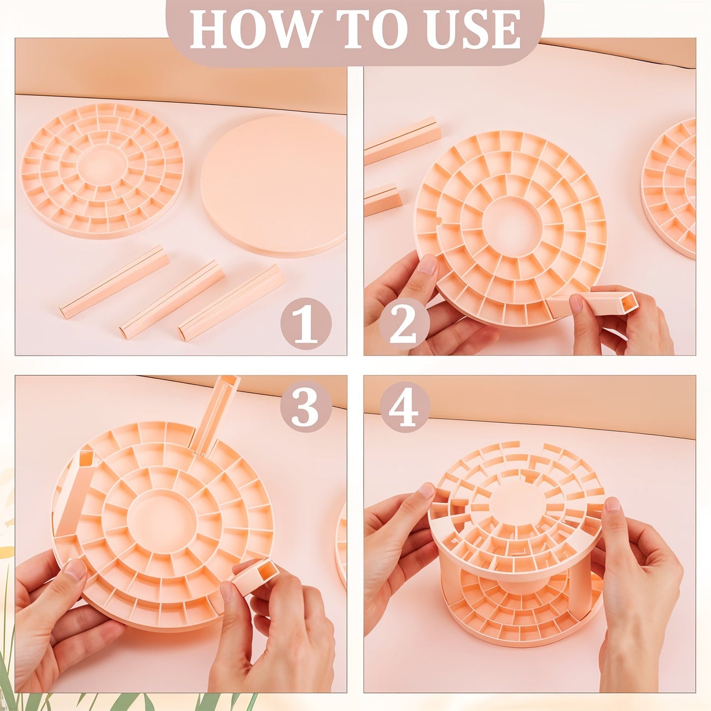 Rotating Makeup Brush Holder Stand (1 Pc) Your Brand