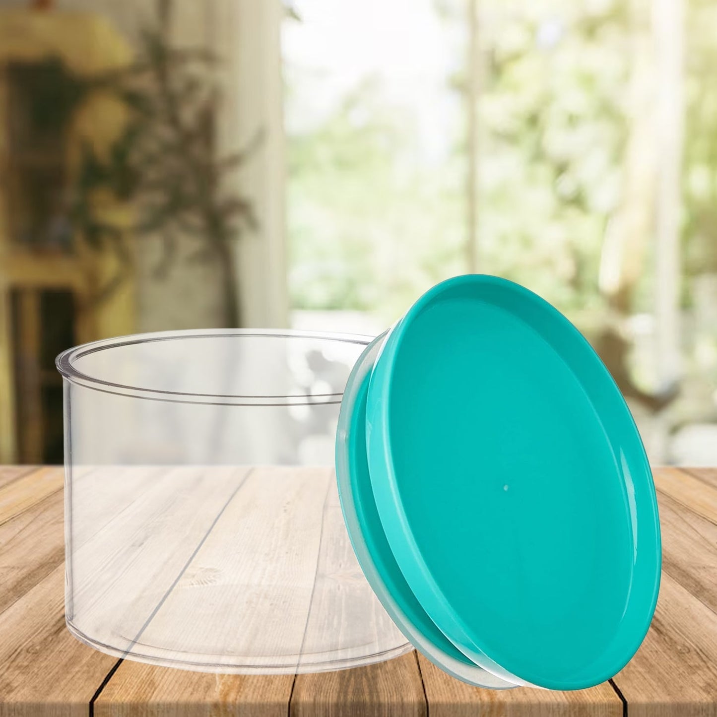 Airtight Container Jar 4 Pc Set With Stylish Tray for Kitchen Unbreakable Jar Set for Multipurpose Storage ( Mukhwas Dani ) Your Brand