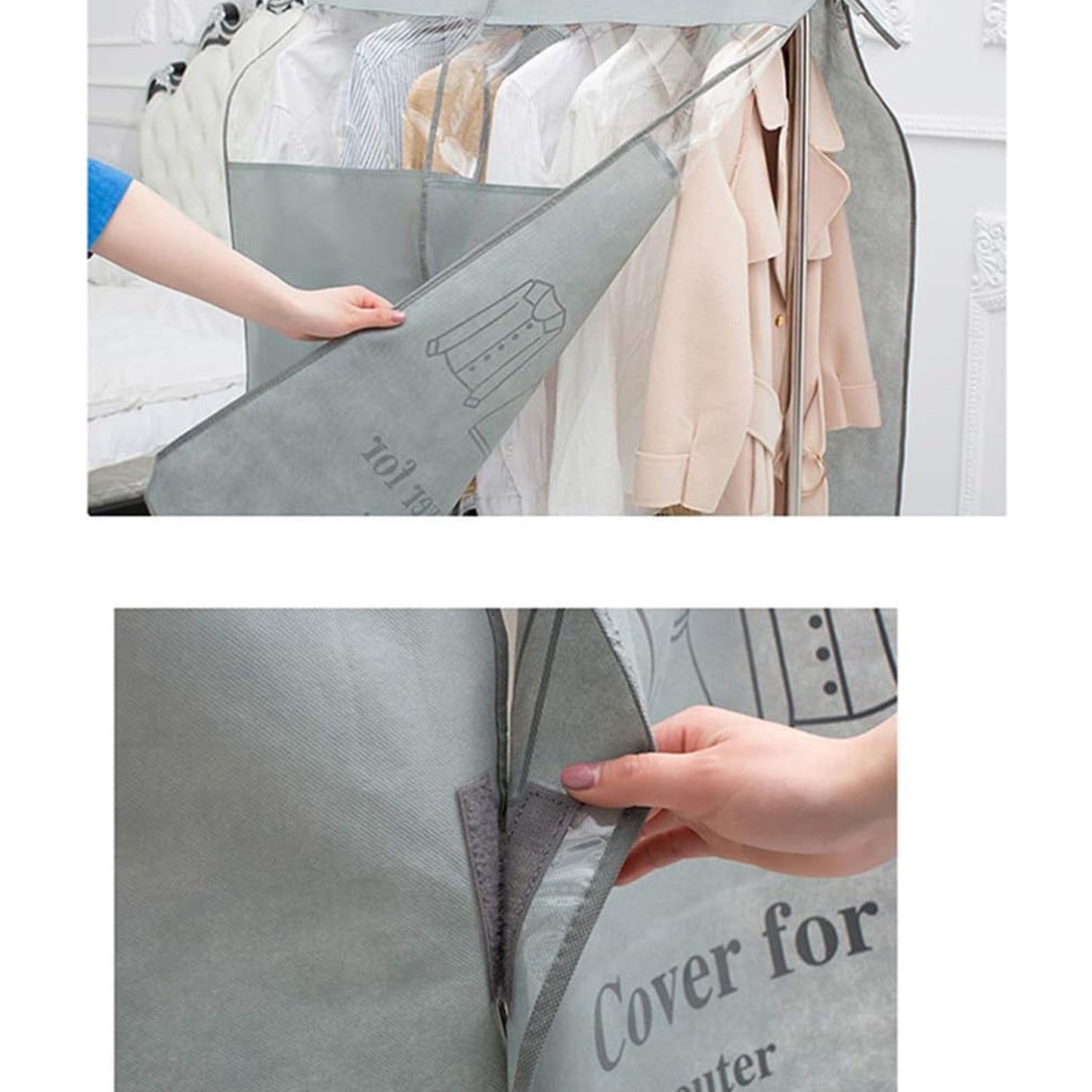 Hanging Garment Dust Cover for Clothes Rack (1 Pc) Your Brand