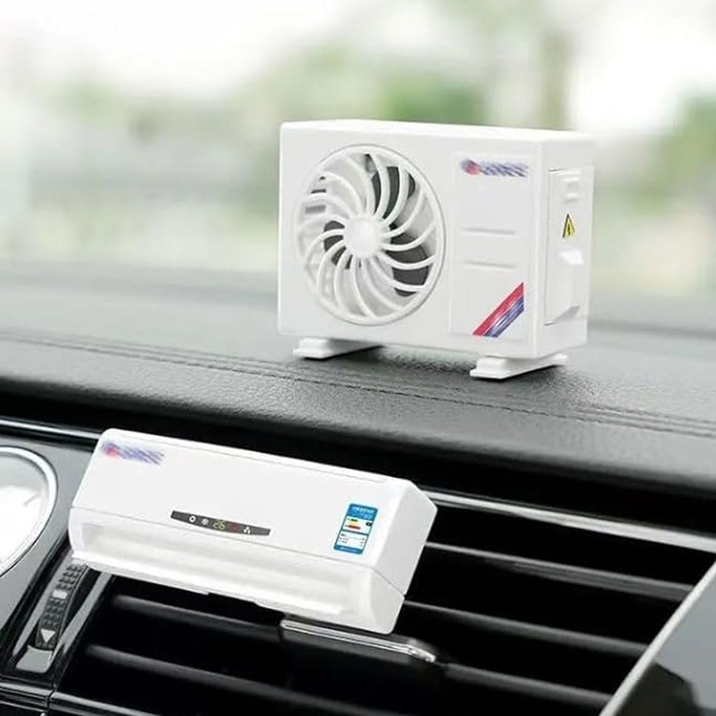 AC Design Solar-Powered Car Air Freshener: Built-in Perfume Diffuser for Dashboard and AC Vent Your Brand
