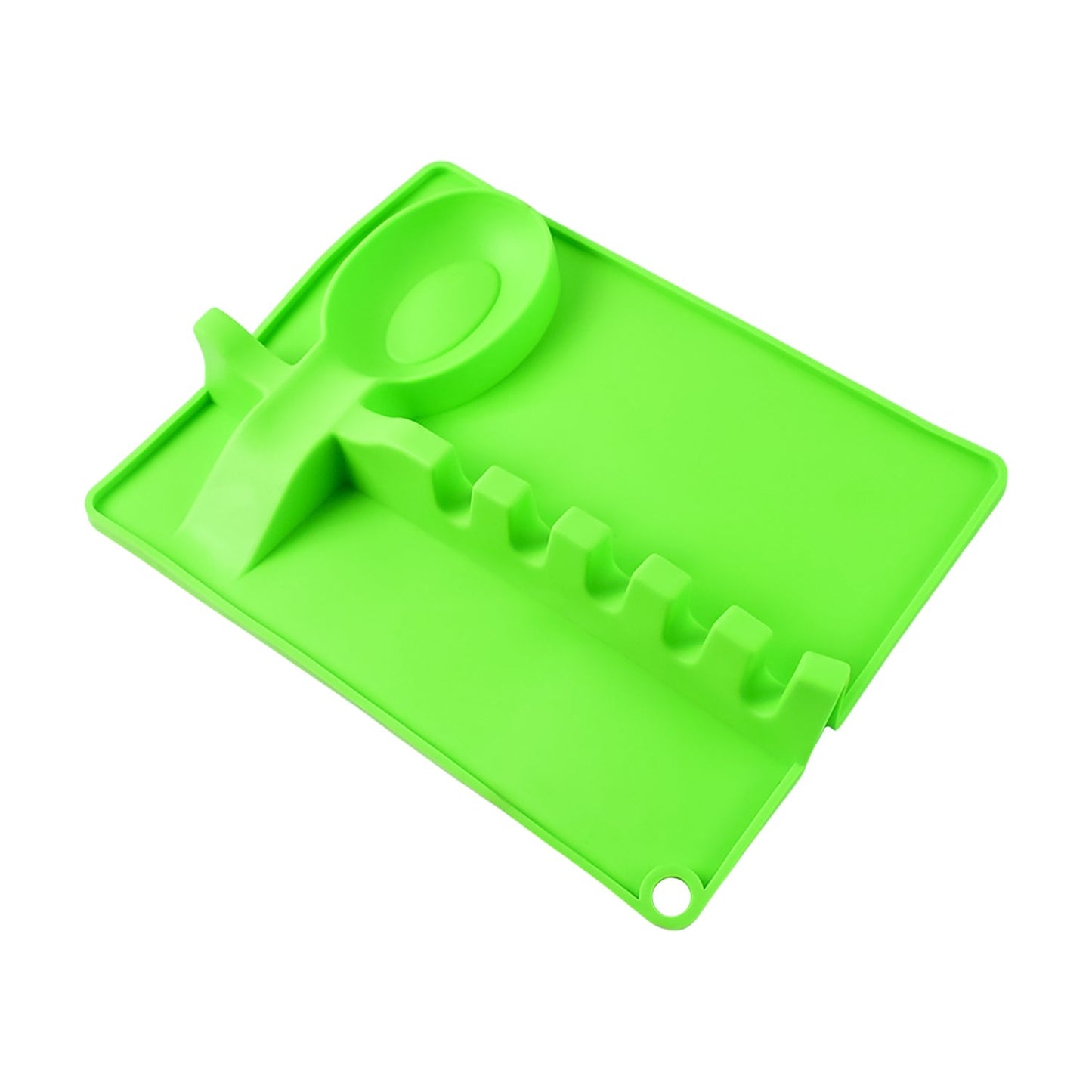 4-Slots Silicone Multifunctional Spoon Holders Fork Spatula Rack (1 Pc) Your Brand
