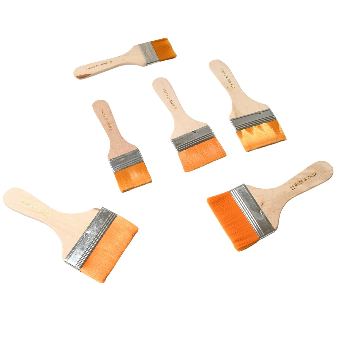 Painting Brush Nylon Pine Brush Tool Board Brush Dusting Cleaning Wall Paint Brush (6 Pc Set) Your Brand