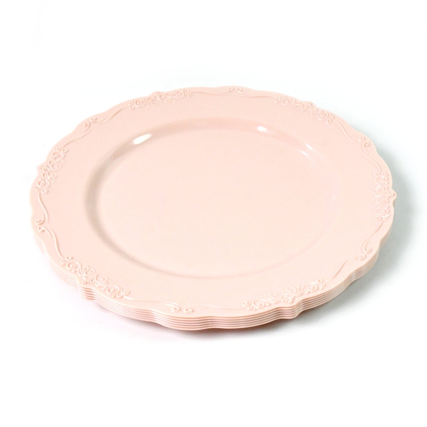 Plastic Dinner Plates Wedding Birthday Party Tableware Supplies (6 Pcs Set) Your Brand