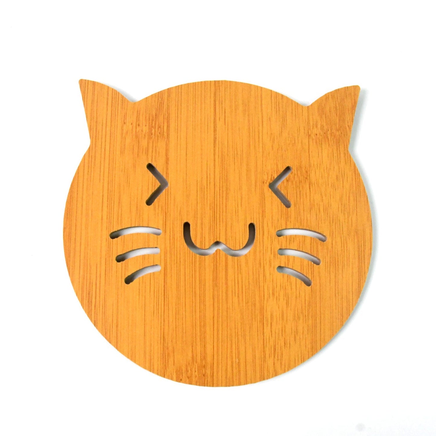 Square Bamboo Wood Table Place mat Hot Pot Cup Mat Tea Coaster(14×14 Cm / 1 Pc) Your Brand
