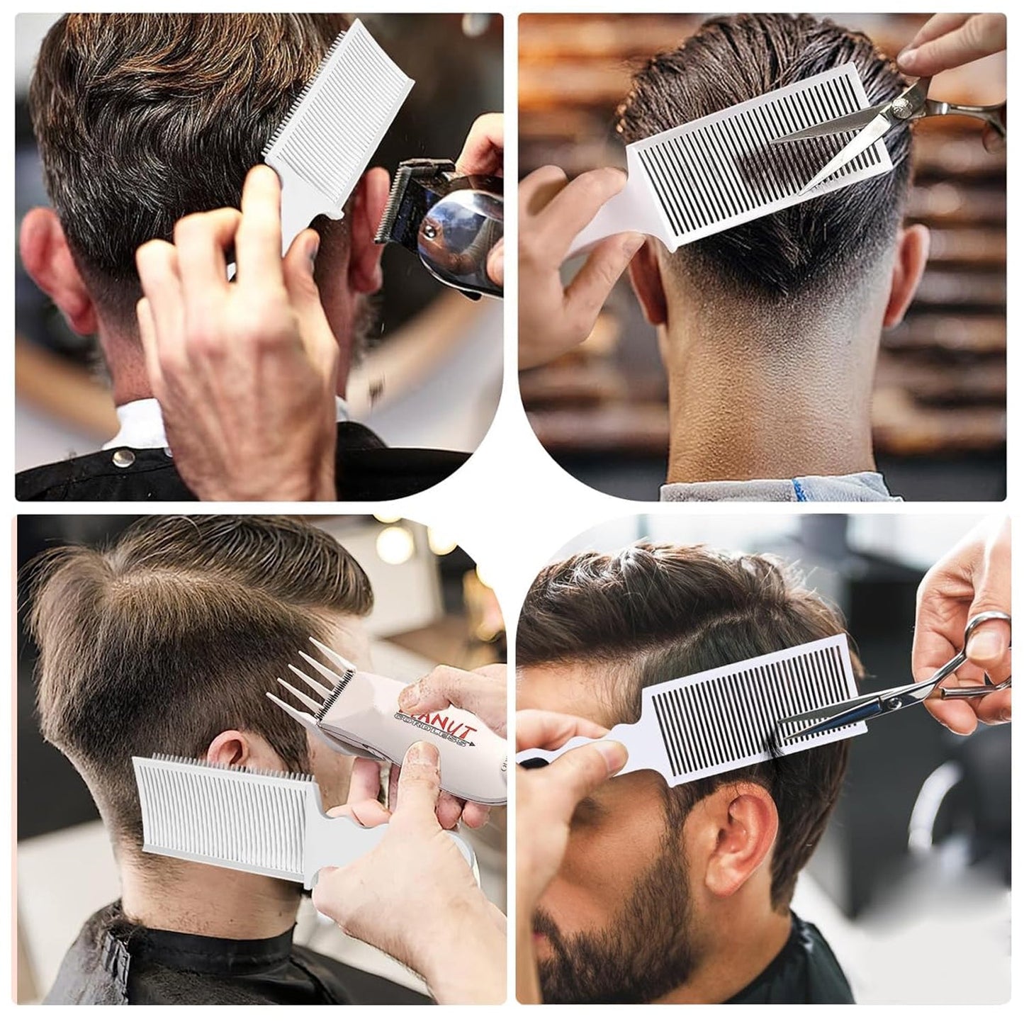 Ergonomic Flat Top Fading Clipper Comb Hair Care Styling | Brushes & Combs (1 Pc), Hair accessories Your Brand