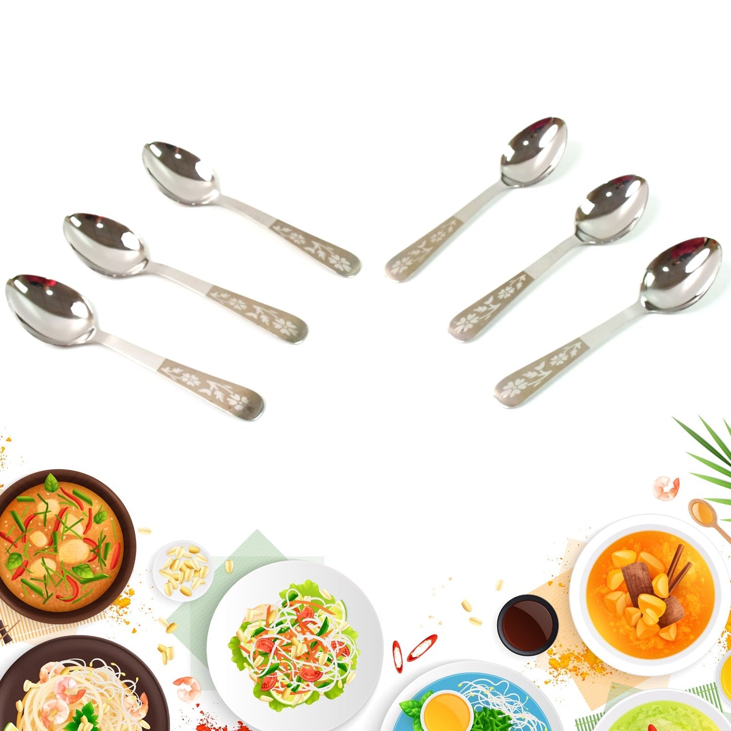 Stainless Steel Table Spoons Set of 6 Your Brand