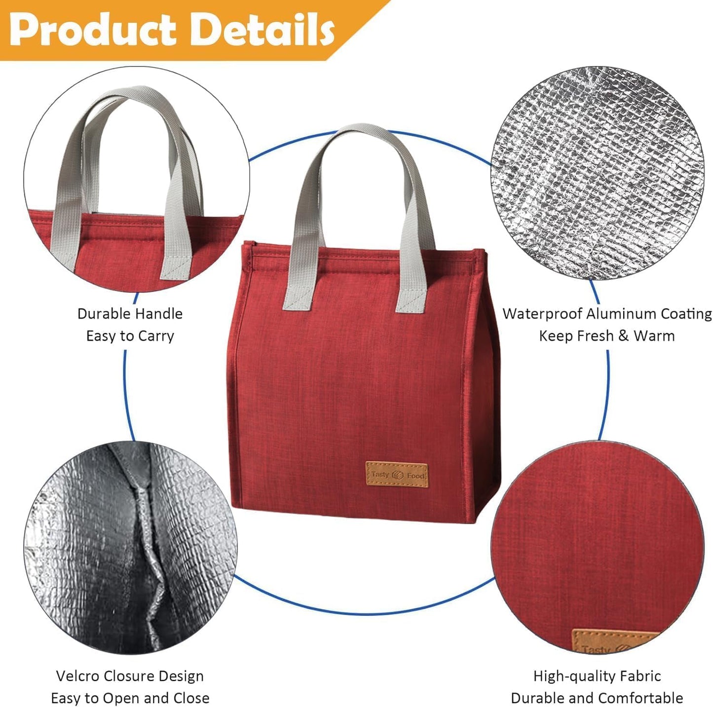 Large-Capacity Lunchbox Bag, Portable Lunch Bag, Insulation Bag (1 Pc) Your Brand