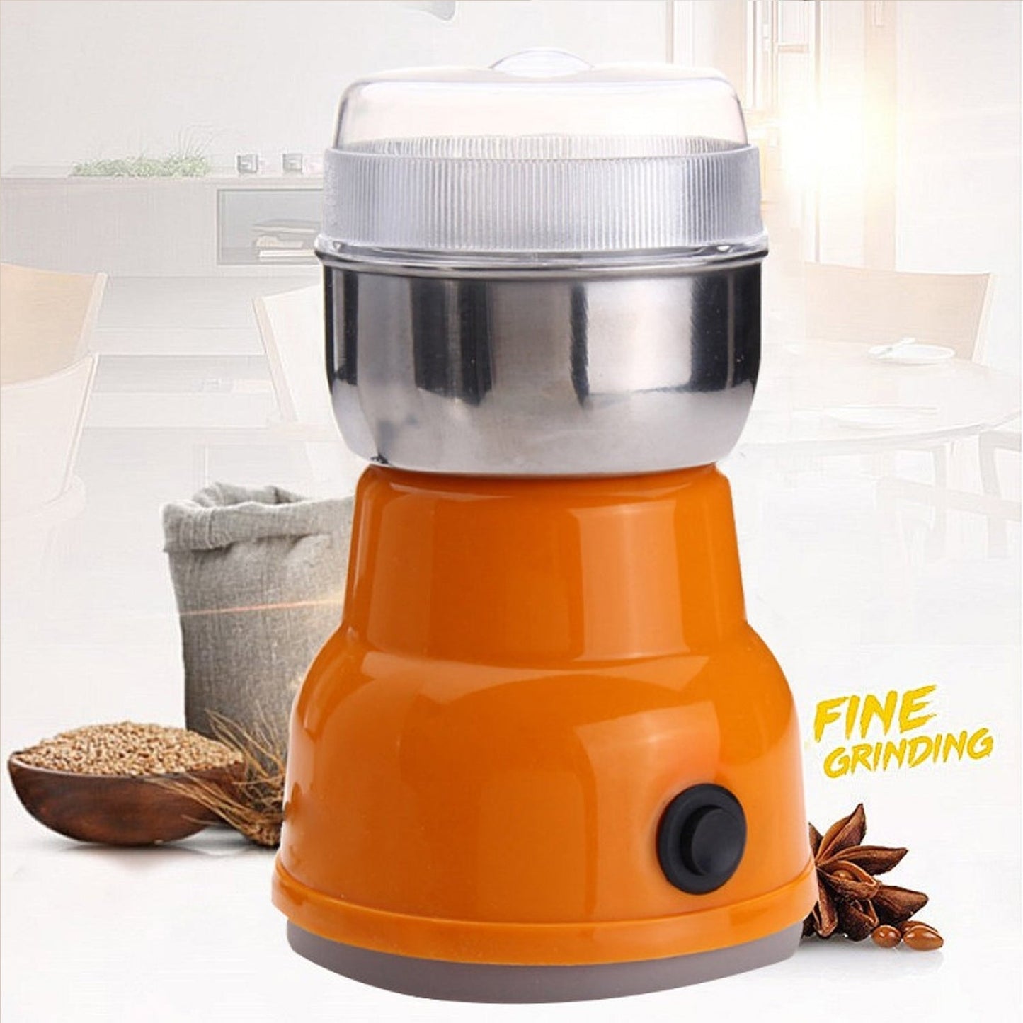 Multi Function Electric Small Food Grinder Grain Grinder (100-200w / 4 Blade / 1 Pc) Your Brand