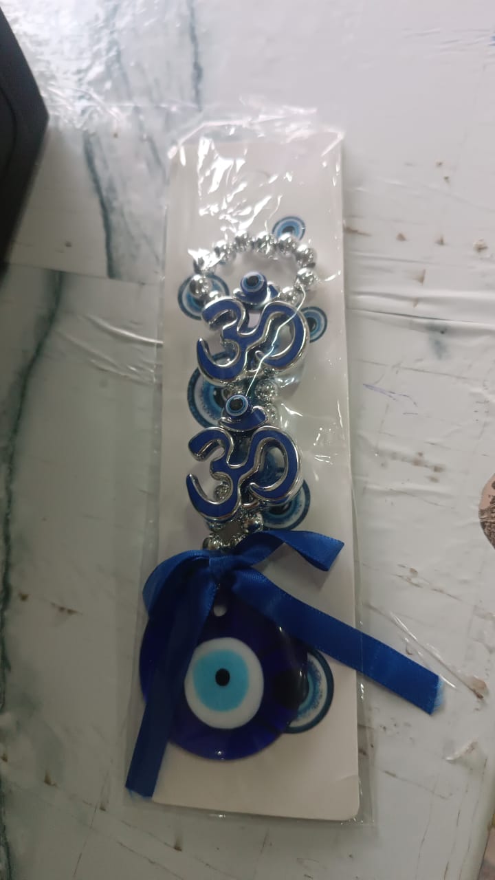 Decorative Double OM Symbol Evil Eye Hanging (1 Pc) Your Brand