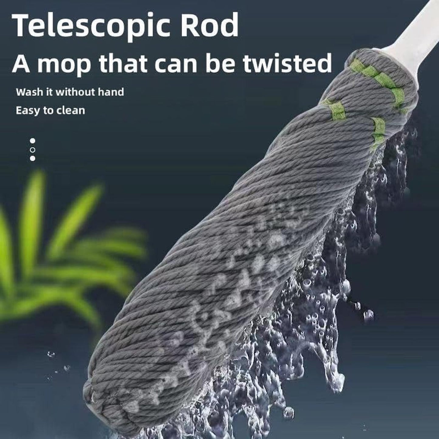 Squeeze Twist Mop Self Wringing Mop, Stainless Steel Handle (1 Pc) Your Brand