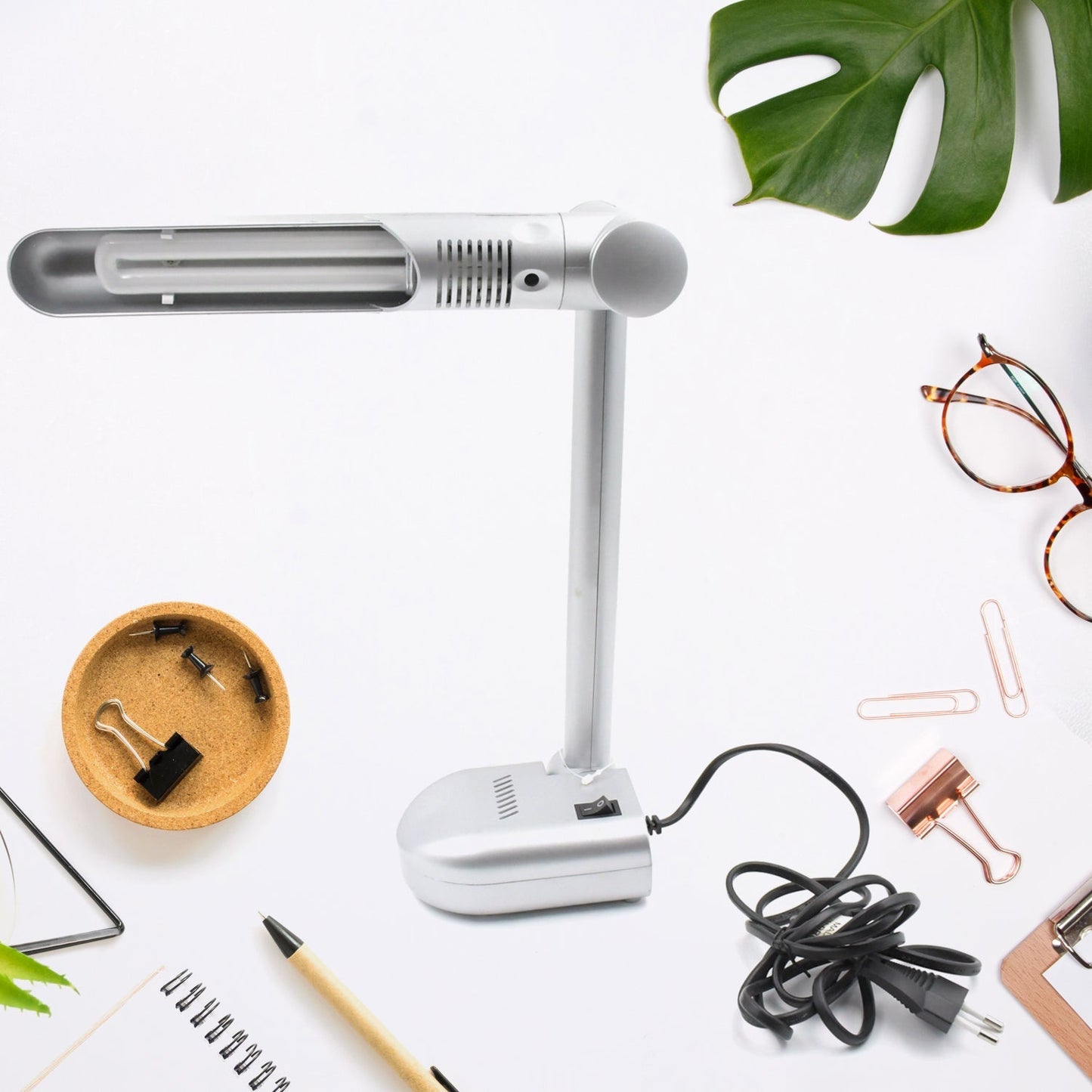 Multifunctional LED Desk Lamp Dimmable Office Lamp Children’s Student Desk Lamp Reading Lamp White Eye-Caring Desk Light, Energy Saving Desk Lamp Table Lamp - Study Desk Lamp (1 Pc) Your Brand