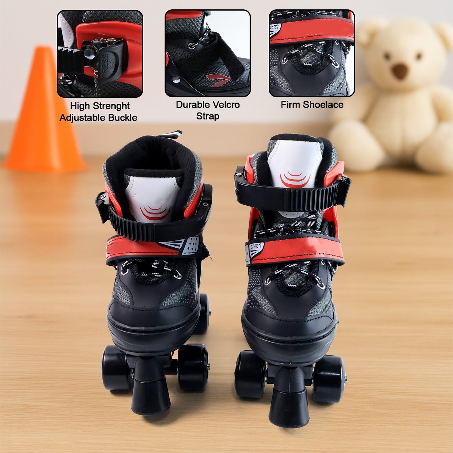 Adjustable Quad Roller Skates for Kids (1 Pair) Your Brand