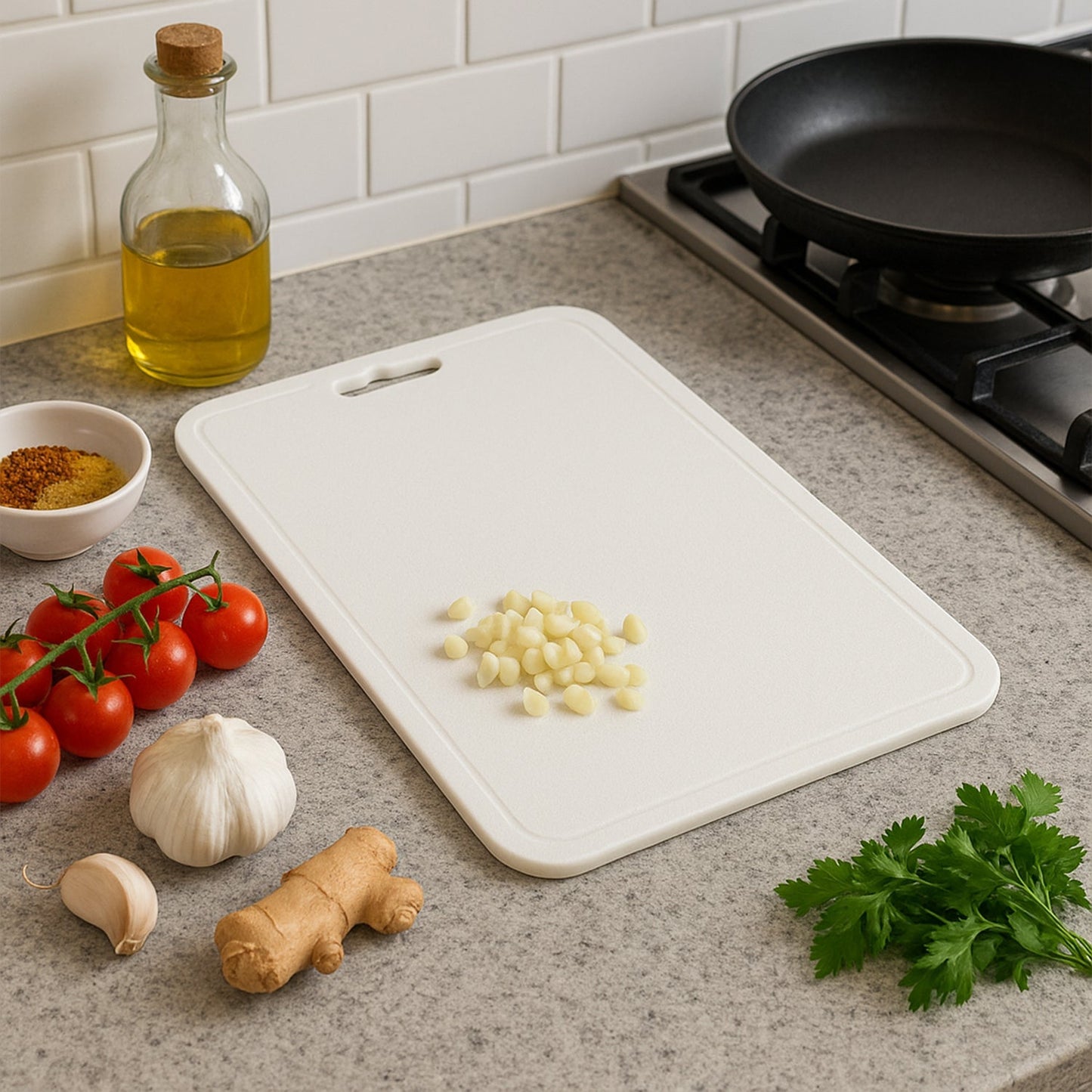 Premium Quality Plastic Chopping Board for Kitchen (32x21cm / 1 Pc) Your Brand