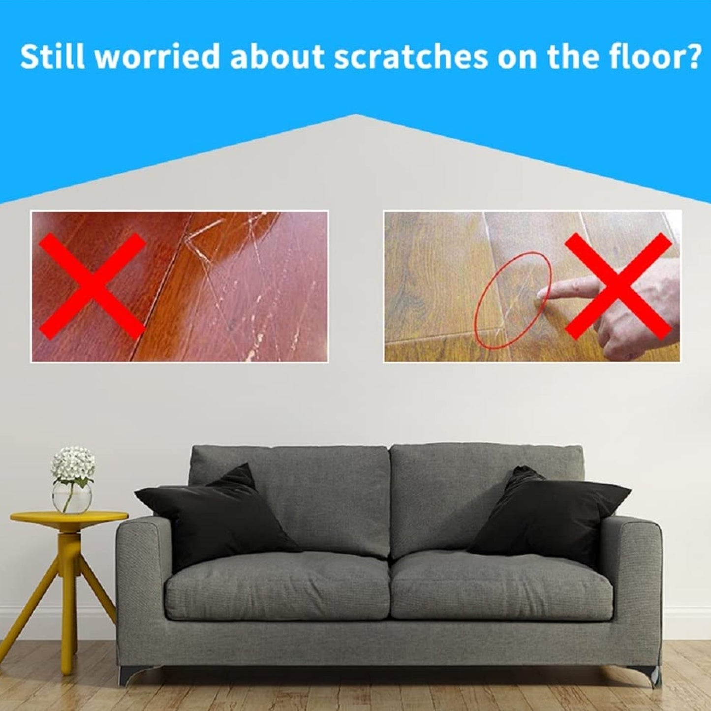 Furniture Pad Square Felt Pads Floor Protector Pad For Home & All Furniture Use Your Brand