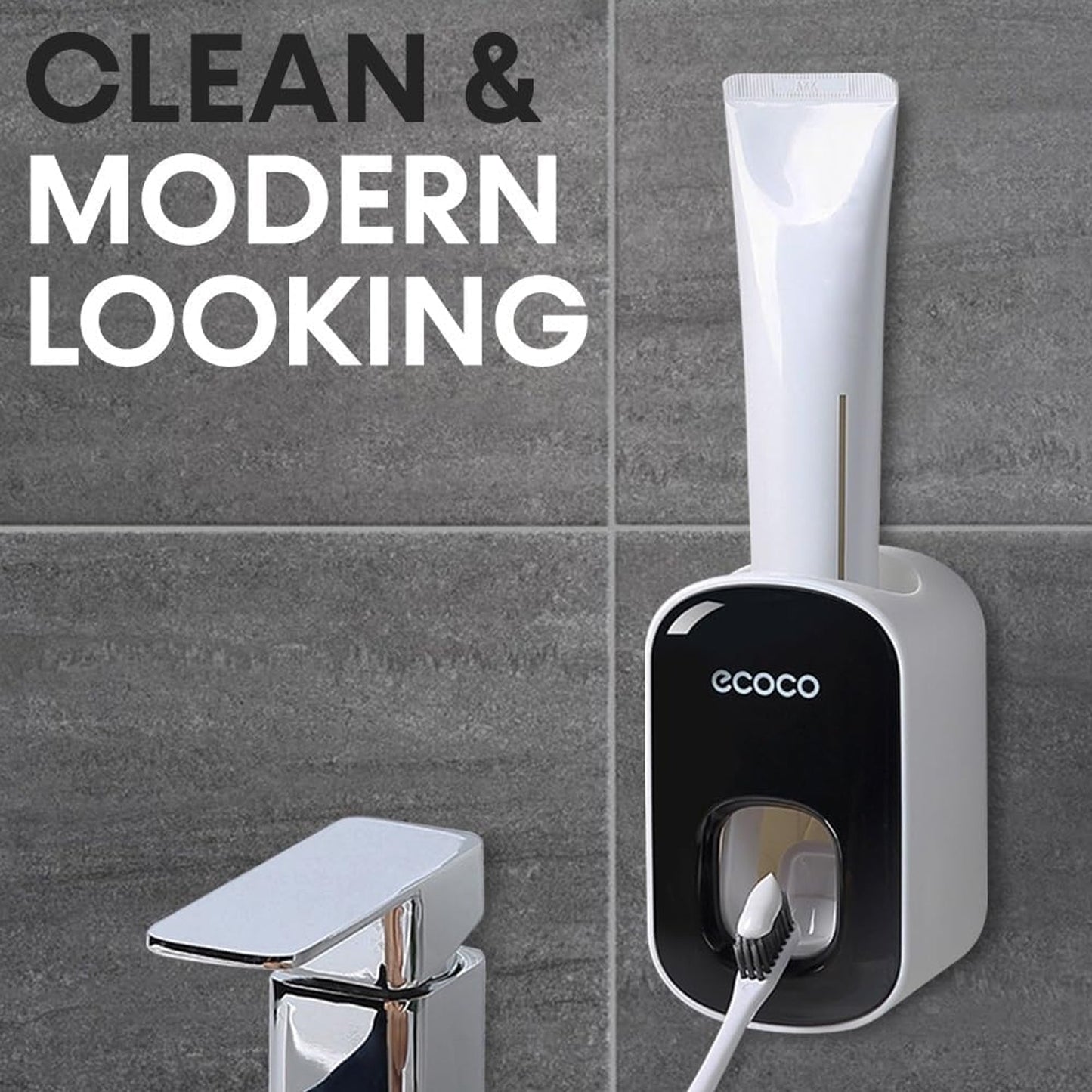 ABS Automatic Toothpaste Dispenser Space Saving for Home Bath Accessory (1 Pc) Your Brand
