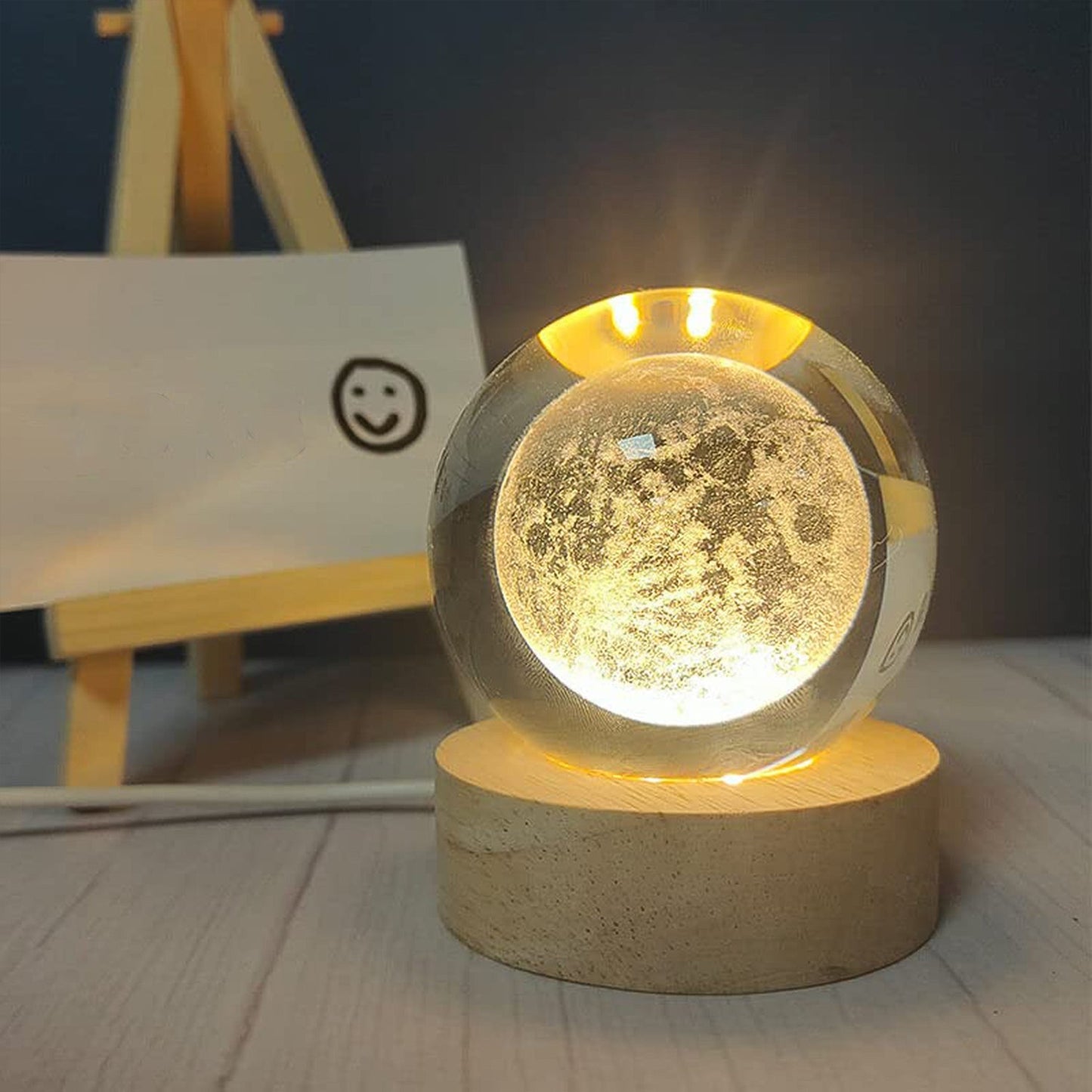 3D Crystal Ball lamps With Base (1 Pc / Mix Design) Your Brand