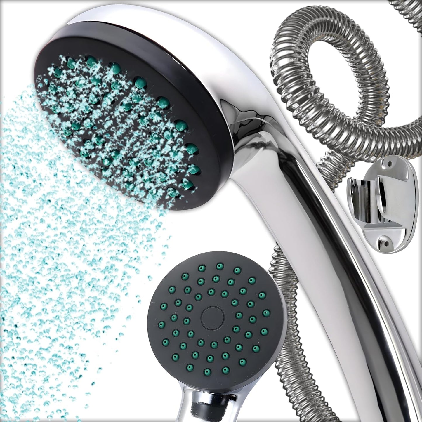 Plastic High Pressure Handheld Shower Head (1 Pc) Your Brand
