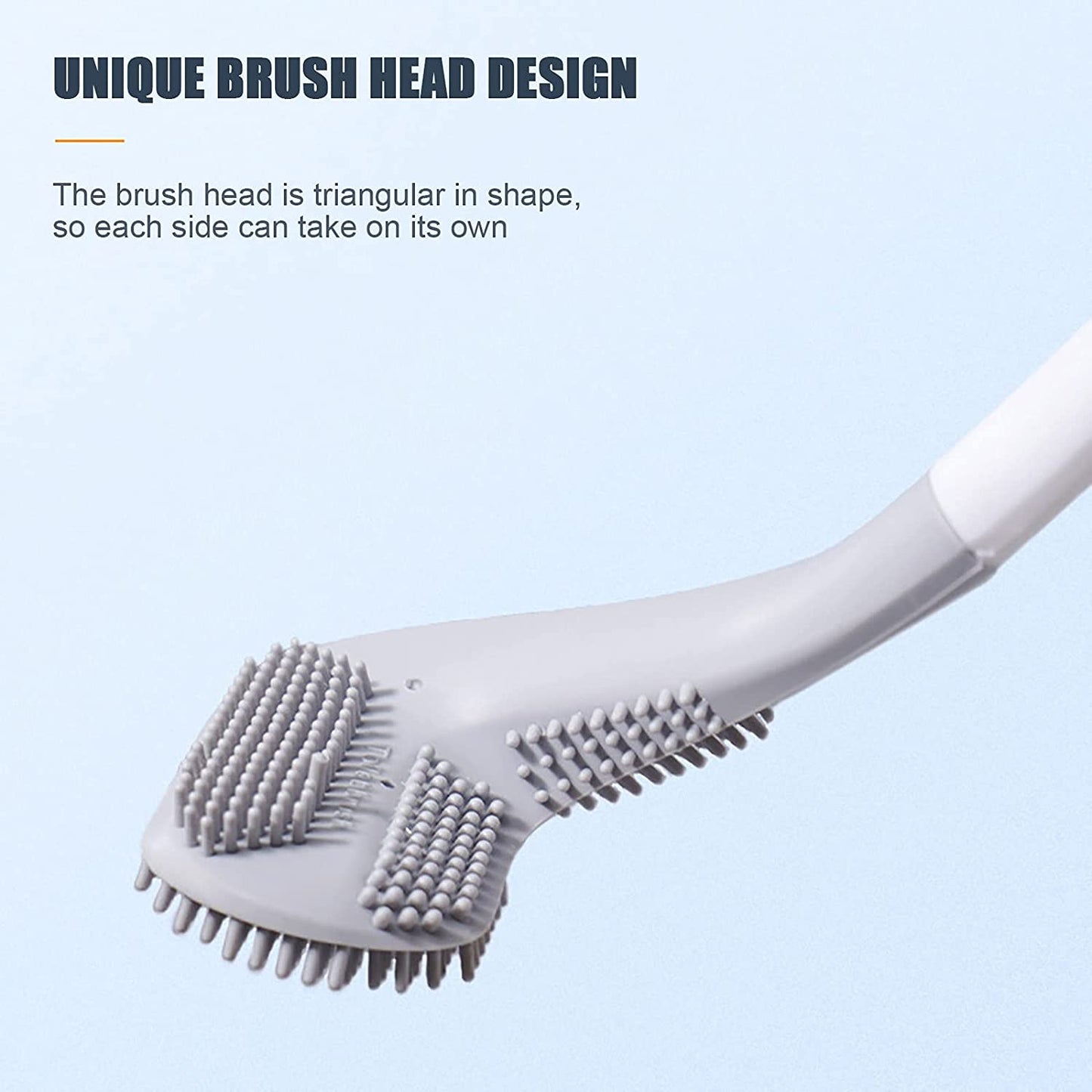 6059A Golf Shape Toilet Cleaner Brush with Long Handle and Silicone Head for Bathroom Cleaning