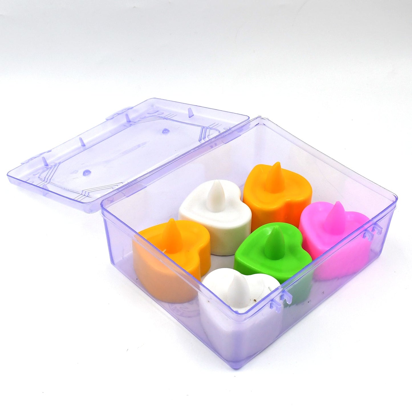 LED Tealights, Smokeless Plastic Decorative Candles, Diwali  (Pack Of 6 / Multicolor) Your Brand
