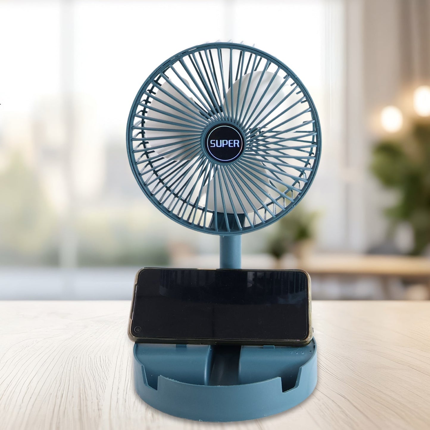 Adjustable Portable Desktop Fan - Telescopic Silent Personal Cooling for Office & Travel (Battery Not Include) Your Brand